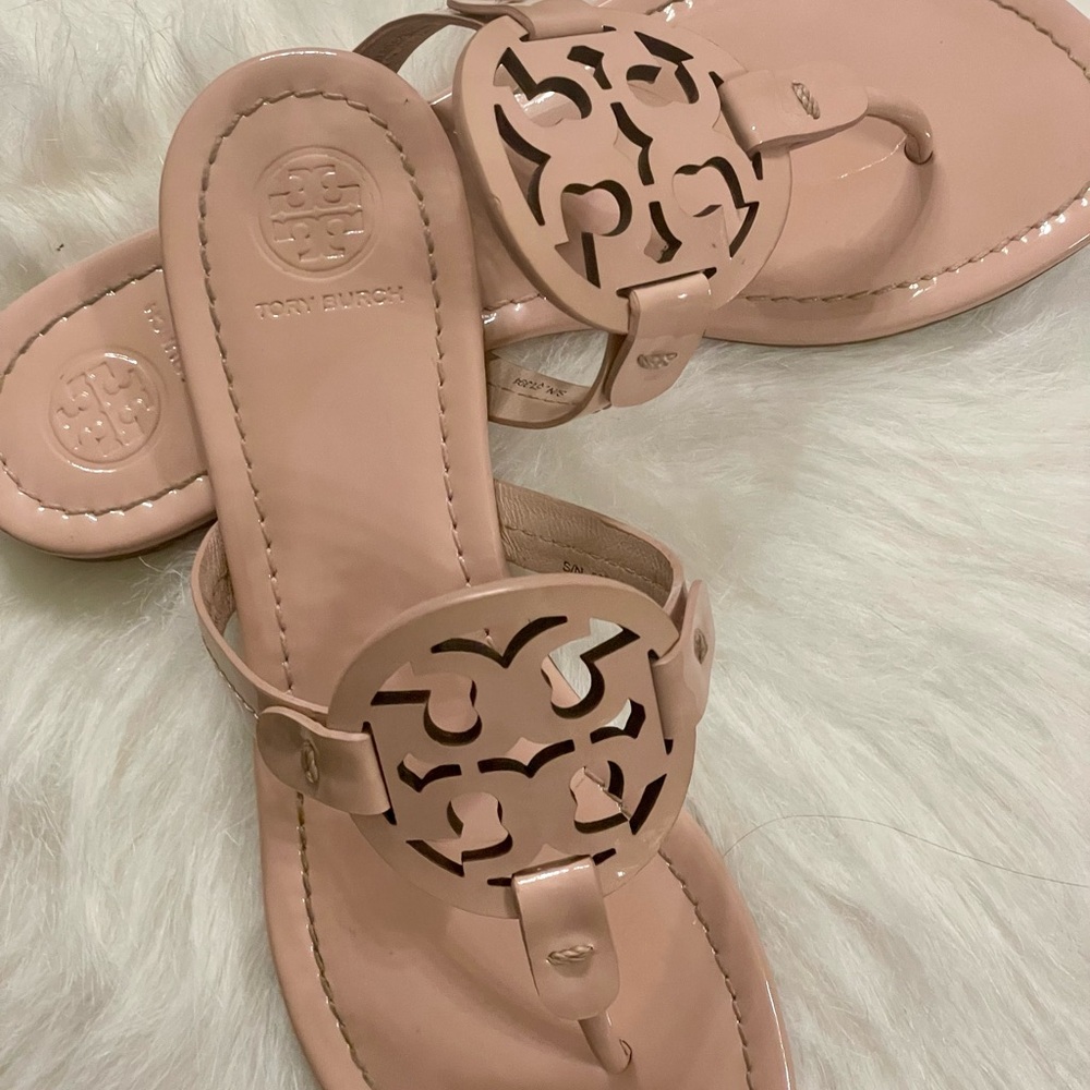 Tory Burch Miller Sandals In Shell Color - Picture 2 of 5